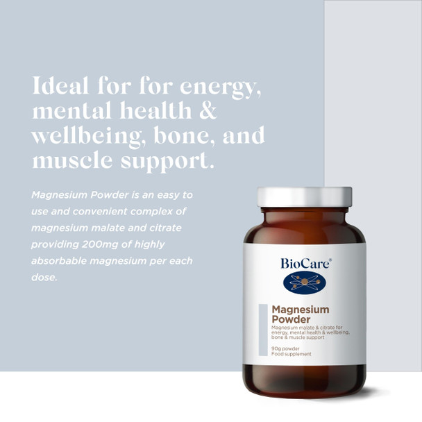 BioCare Magnesium Powder - Complex of Magnesium Malate & Citrate - 90g