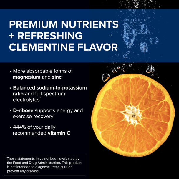 Designs for Sport Hydration Packs - Zero Sugar Electrolyte Drink Mix - With D-Ribose Essential Minerals & Vitamin C - NSF Certified Sport - Athletic Hydration Powder - Clementine Flavor - 14 Packets