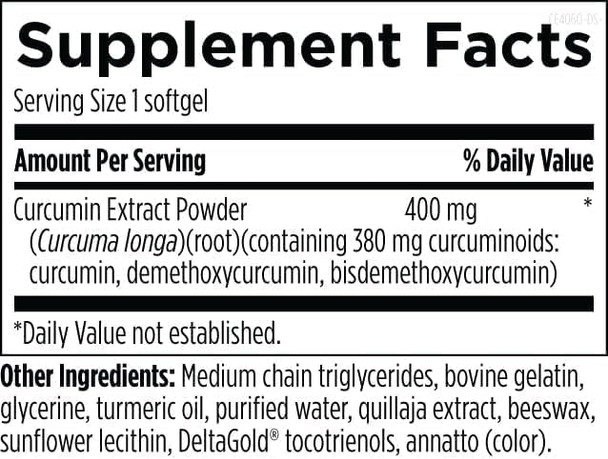 Designs for Sport Curcumin Complex - Supports Muscle Health Post-Exercise* - With Curcuminoids & Turmeric Oil - NSF Certified for Sport - 60 Softgels