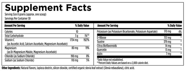 Designs for Sport Hydration Complex - Supports Hydration & Skeletal Muscle Function* - Electrolytes with D-Ribose & Vitamin C - Lemon-Orange Flavor - 8.5 oz 30 Servings