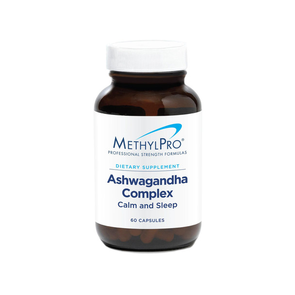 MethylPro Ashwagandha Complex - Magnesium L Theanine Supplement with Ashwagandha Root - Support a Healthy Brain & Balanced Sense of Calm - Pairs Well with L-Methylfolate (60 Capsules)