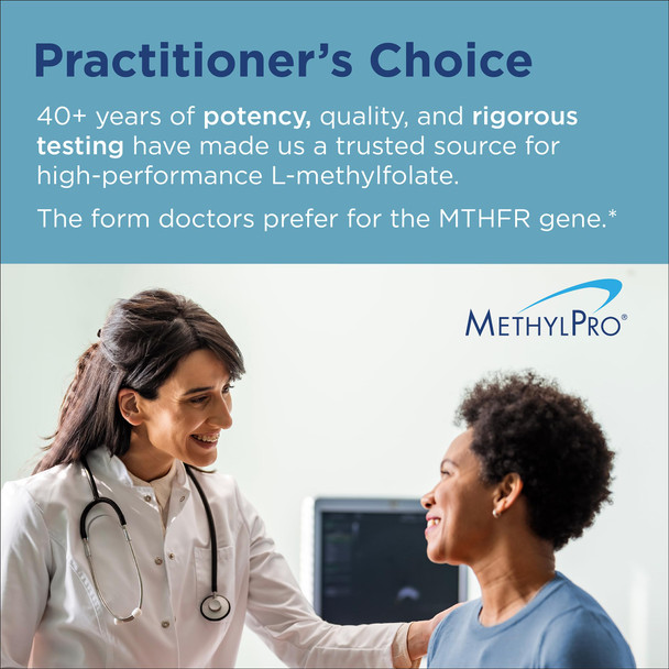 MethylPro Cofactors + L-Methylfolate 10 mg - Supports a Healthy Mindset - Vitamins B6 B12 & Magnesium - Active Folate for Methylation Support & Biochemical Reactions - 30 Servings - 30 Capsules