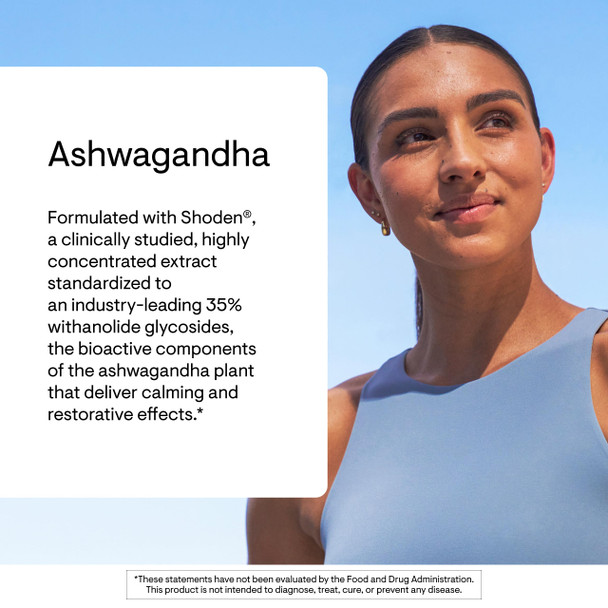 THORNE - Ashwagandha - Highly Concentrated Shoden - Calming Stress Support for Women & Men - Supports Daytime Energy  Mental Clarity & Optimal Immune Function - Third-Party Certified - 30 Capsules