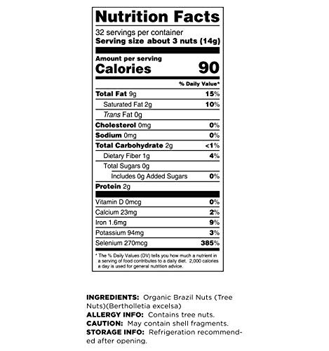 Terrasoul Superfoods Organic Brazil Nuts  1 Lb - Raw | Unsalted | Rich in Selenium