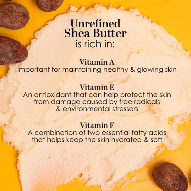 Raw Shea Butter - 100% Pure African Unrefined Shea Butter with Natural Smoky Scent | Moisturizer for Dry Skin & Hair DIY Body Butter Soap Lip Balm - 1 lb Bar