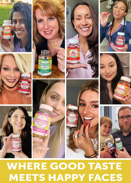 Lunakai USA Made Collagen Peptides Gummies - 200mg Non-GMO Anti-Aging Formula with Biotin Zinc Vitamins C & E for Hair Skin and Nails 60ct