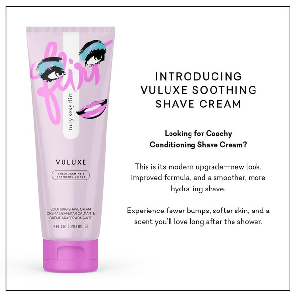 Pure Romance - Vuluxe Shaving Cream for Women - Truly Sexy Flirt (7 fl oz) - Prevents Razor Bumps & Irritation - Orchid Blackberries Vanilla - Foaming Shave Cream Moisturizer - Skin Care & Self Care