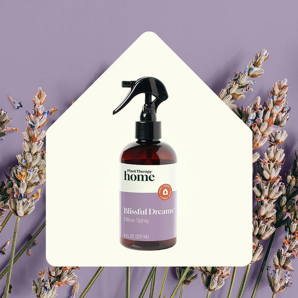Plant Therapy Home Blissful Dreams Lavender Pillow and Linen Mist and Room Spray for Relaxation & SleepPowered by Essential Oils Like Lavender & Roman Chamomile Aromatherapy Sleep Spray 8 oz
