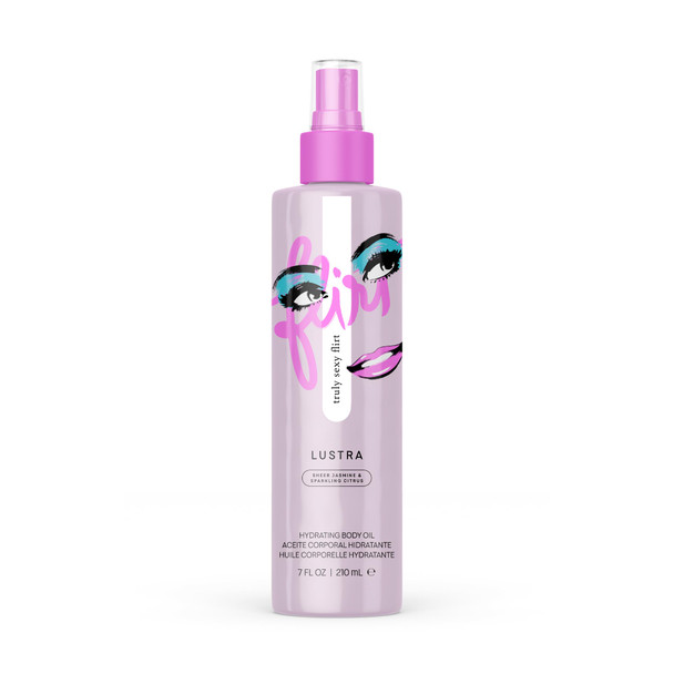 Pure Romance Lustra Hydrating Body Oil - Non-Greasy After Shower Moisturizer for Dry Skin - Infused with Jojoba and Argan Oils - Mist on With Convenient Spray Bottle 7 Fl Oz Truly Sexy Flirt