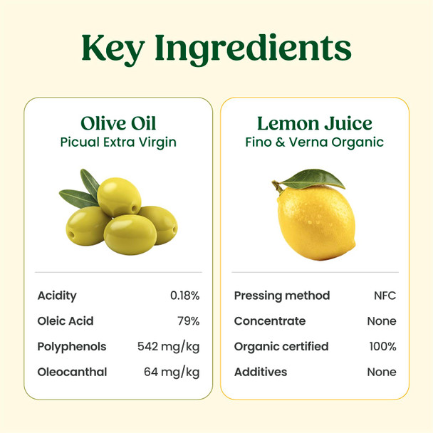 BB LAB Organic Olive & Lemon Dual Shot 50:50 Ratio Cold-Pressed Extra Virgin Olive Oil & NFC Lemon Juice 16g*10 Sticks