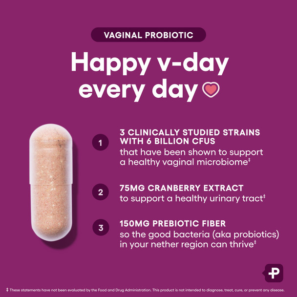 Physicians CHOICE Vaginal Probiotics for Women - pH Balance Odor Control Yeast Balance Vaginal Flora & Feminine Health - 6B CFU with Organic Prebiotics and Cranberry Extract - 30 CT