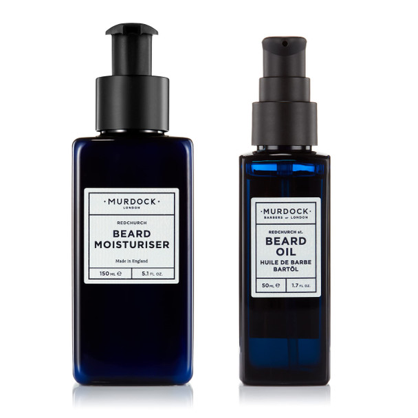 Murdock London Beard Moisturizer and  Beard Oil Bundle Set  Softens Facial Hair and  Strengthening  Made in England   5.1 oz  1.7 oz