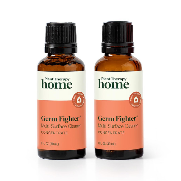 Plant Therapy Home Germ Fighter Blend All Natural Multi-Surface Cleaner Concentrate Use to Clean Countertops Stovetops Tile Microwave 30 mL (2-Pack)