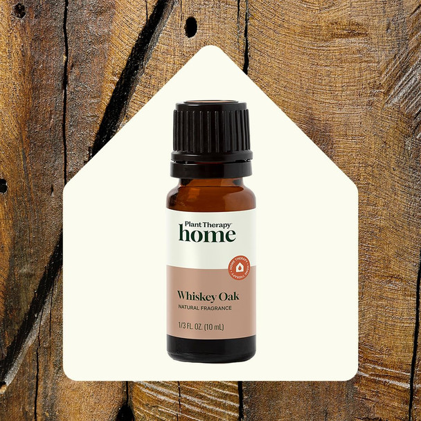 Plant Therapy Whiskey Oak Natural Fragrance 10 mL (1/3 oz) Exotic & Rich Woody Aroma with Hints of Vanilla Evokes a Sense of Cozy Elegance Naturally Derived Ingredients