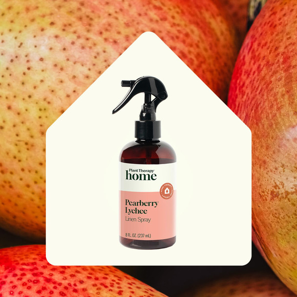 Plant Therapy Home Pearberry Lychee Linen Spray Bright Fun & Fruity Scent Enlivens Your Home Atmosphere Adds a Touch of Cheer with Each Spritz Natural Fragrance 8 oz