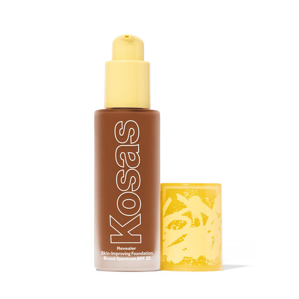 Kosas Revealer Liquid Foundation SPF 25 – Medium Buildable Coverage Hydrating Natural Glow Finish Deep Neutral 380