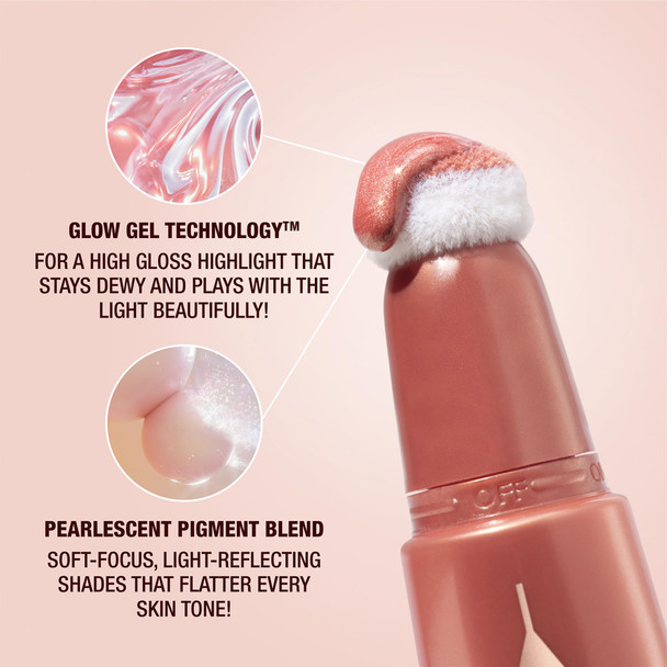 Charlotte Tilbury Beauty Light Wand Liquid Highlighter Makeup - Soft-Focus Highlighter & Blush for Cheeks - Pearlescent Weightless Radiant Finish
