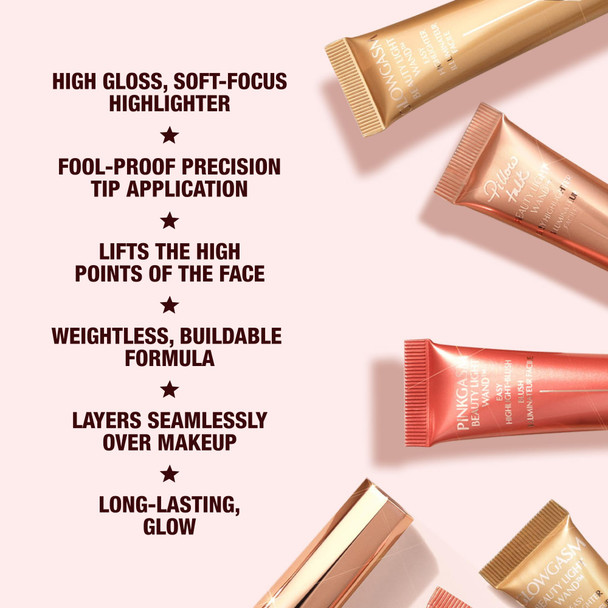 Charlotte Tilbury Beauty Light Wand Liquid Highlighter Makeup - Soft-Focus Highlighter & Blush for Cheeks - Pearlescent Weightless Radiant Finish