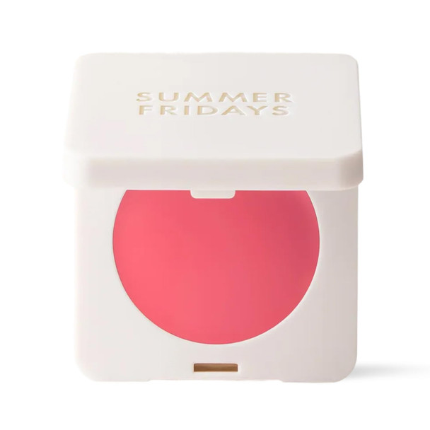 Summer Fridays Blush Butter Balm - Skincare-Infused Hydrating Cream Blush with Hyaluronic Acid Ceramides & Shea Butter for a Dewy Flush of Color - Cheek and Lip Tint - Pink Sunset (0.14 Oz)