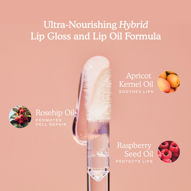 Tower 28 ShineOn Lip Gloss Jelly - Hydrating Tinted Lip Balm + Gloss for Sensitive Lips - Non-Sticky + High-Shine Jelly Formula with Nourishing Oil Blend - Wild - Lightly Sheer Raspberry (013)