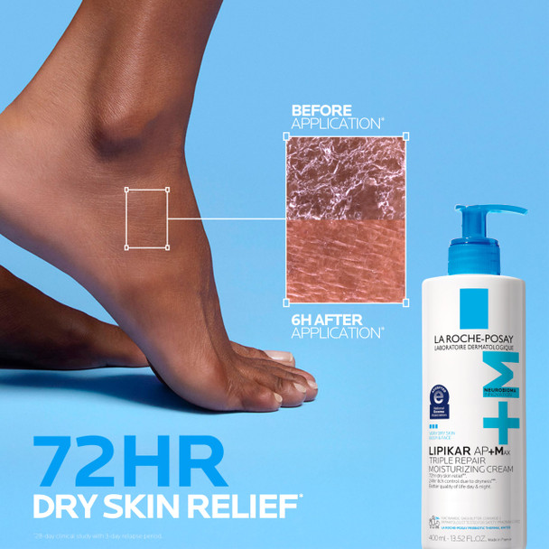 La Roche Posay Lipikar AP+MAX Triple Repair Moisturizing Body Cream  Face and Body Lotion for Dry Skin with Shea Butter and Niacinamide Gentle Moisturizer for Very Dry Rough and Sensitive Skin