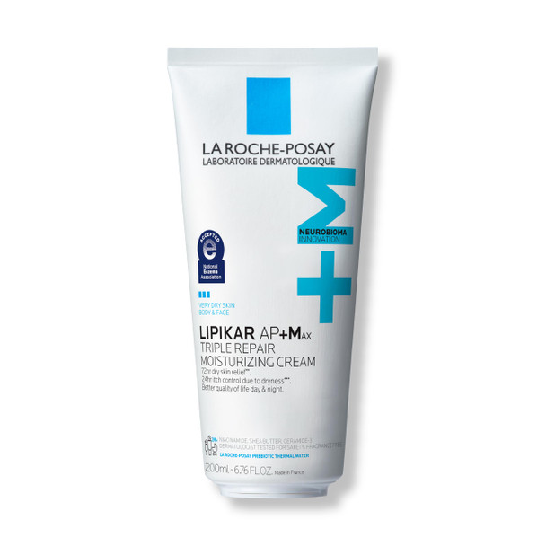 La Roche-Posay Lipikar AP+MAX Triple Repair Moisturizing Body Cream | Face & Body Lotion for Dry Skin with Shea Butter & Niacinamide | Gentle Moisturizer for Very Dry Rough & Sensitive Skin
