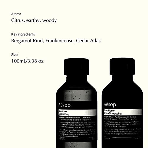 Aesop Shampoo & Conditioner | 100Ml/3.38 Oz | Paraben-Free Cruelty-Free & Vegan Hair Shampoo & Conditioner