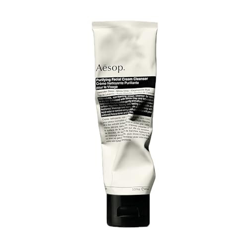 Aesop Purifying Facial Cream Cleanser | Gentle Formula With White Clay & Lavender Stem To Soften & Cleanse Skin | 100 Ml / 3.4 Oz