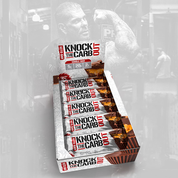 Rich Piana 5% Nutrition Knock The Carb Out Keto "KTCO" Bars, High Protein Cookie Snack, 2 Grams Net Sugar, Keto-Friendly Meal Replacement with Fiber, Egg Whites, 10 Count (Peanut Butter Chocolate Chip)