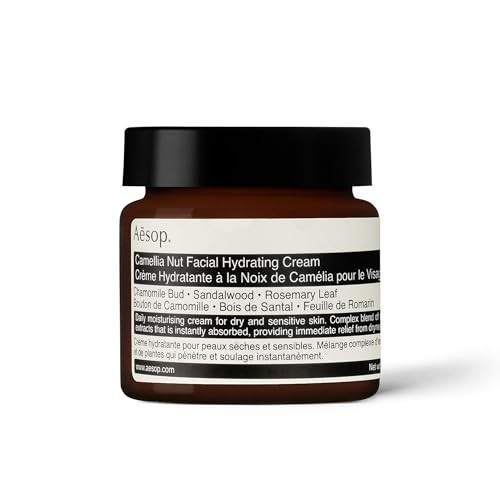 Aesop Camellia Nut Facial Hydrating Cream | Daily Moisturizer For Dry And Sensitive Skin | Provides Immediate Relief From Dryness | Blend Of Nut And Plant Extracts | 2.1 Oz / 60Ml