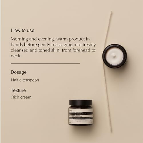 Aesop Element Facial Barrier Cream | Nourishing Emollient Rich Cream For Dry & Dehydrated Skin | Provides Soothing Barrier Protection | 2Oz / 60Ml