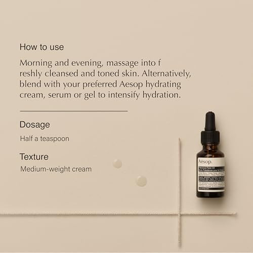 Aesop Fabulous Face Oil | Purifying Oil For Dull & Congested Skin | Hydrates Softens And Balances Skin | Boosted With Botanicals | 0.8 Oz / 25Ml