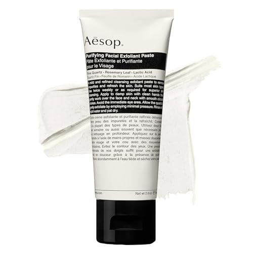 Aesop Purifying Facial Exfoliant Paste | Refresh Cleanse Soften Skin | Cream Based Cleanser Enhanced With Fine Quartz Rosemary Leaf Lactic Acid | 2.6Oz / 75Ml