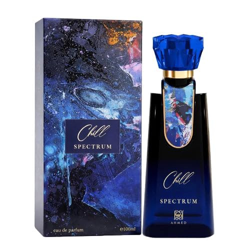Ahmed Al Maghribi Spectrum Chill Extrait De Parfum 100Ml For Men | Long Lasting Citrus Aquatic Woody Perfume | Bergamot Jasmine Coconut & Sandalwood | Premium Export Fragrance