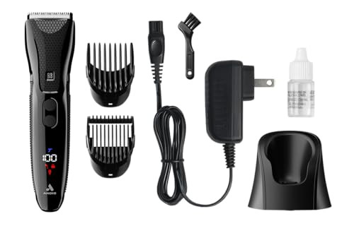 Andis Explorer Waterproof Beard & Body Trimmer: Precision Cutting Advanced Features And Long-Lasting Power Lithium Ion Battery 4 Function Display Cutter Turbo Mode Black 562066