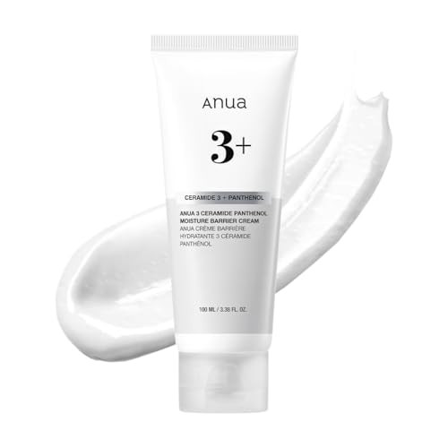 Anua 3 Ceramide Panthenol Moisture Barrier Cream Hydrating Daily Face Moisturizer For All Skin Types Soothing Non Comedogenic With Centella For Skin Barrier Korean Skincare 3.38 Fl Oz