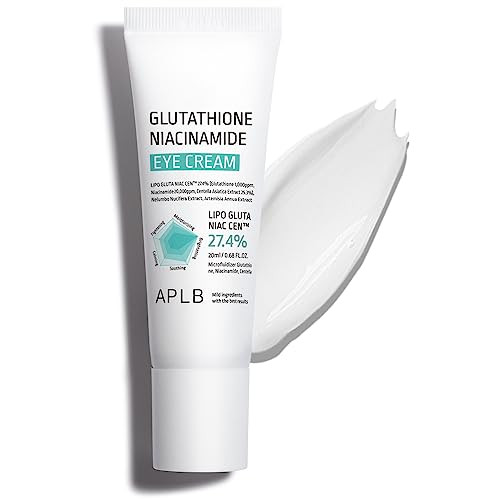 Aplb Glutathione Niacinamide Eye Cream | Lipo Gluta Niac Cen 27.4% 0.68 Fl.Oz/Korean Skincare Eye Cream For Dark Circles And Puffiness Improve Elasticity & Provide Moisture Around Eye Region