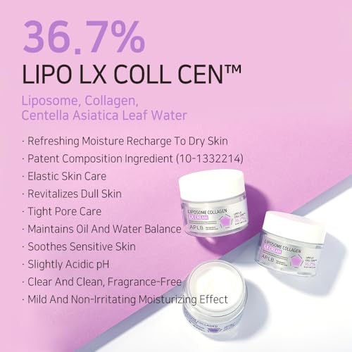 Aplb Liposome Collagen Lx Cream | Lipo Lx Coll Cen 36.7% 1.86 Fl.Oz/Korean Skincare Efficient Absorption Tightens Skin Long Lasting Hydration Revitalize For Gentle And Improve Skin Texture