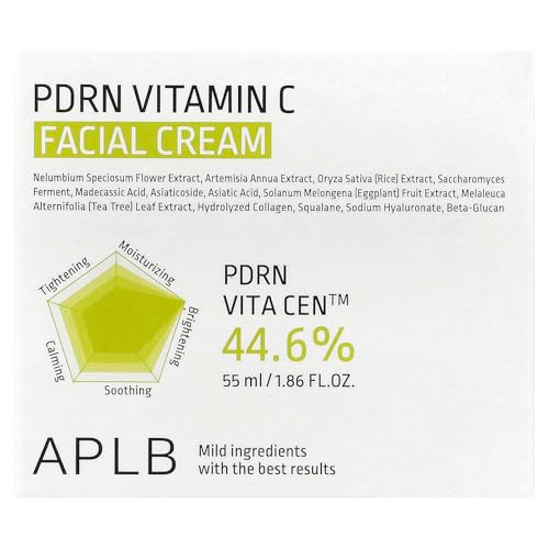 Aplb Pdrn Vitamin C Facial Cream | Pdrn Vita Cen 44.6% 1.86 Fl.Oz/Korean Skincare Wrinkle Care Elasticity Care Moisturize Revitalize For Gentle And Improve Skin Texture
