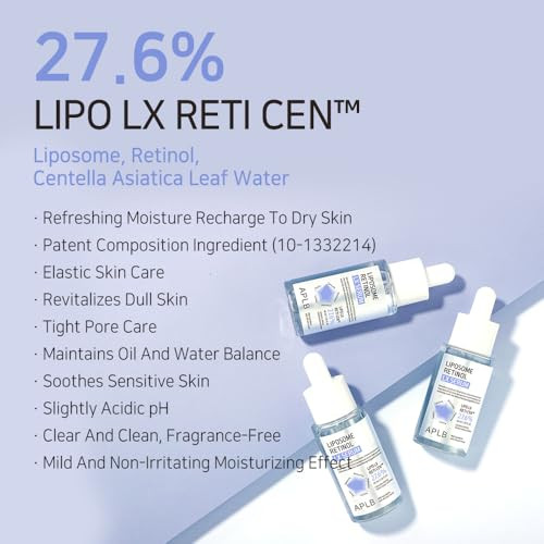 Aplb Liposome Retinol Lx Serum | Lipo Lx Reti Cen 27.6% 1.35 Fl.Oz/Korean Skincare Efficient Absorption Elasticity Care Wrinkle Care Revitalize For Gentle And Improve Skin Texture