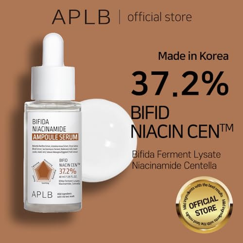 Aplb Bifida Niacinamide Ampoule Serum | Bifid Niacin Cen 37.2% 1.35 Fl.Oz/Korean Skincare Antioxidant Elasticity Care Sensitive Skin Wrinkle Care Revitalize For Gentle And Improve Skin Texture