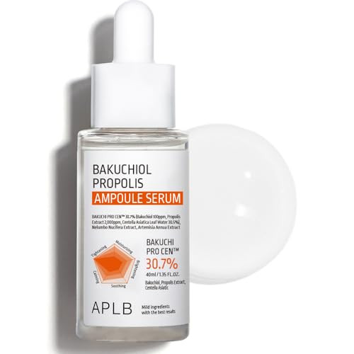 Aplb Bakuchiol Propolis Ampoule Serum | Bakuchi Pro Cen 30.7% 1.35 Fl.Oz/Korean Skincare Wrinkle Care Elasticity Care Revitalize For Gentle And Improve Skin Texture