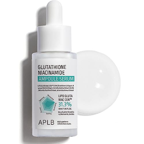 Aplb Glutathione Niacinamide Ampoule Serum | Lipo Gluta Niac Cen 31.3% 1.35 Fl.Oz/Korean Skincare Long Lasting Moisturizing Improve Skin Elasticity Revitalize For Gentle And Improve Skin Texture