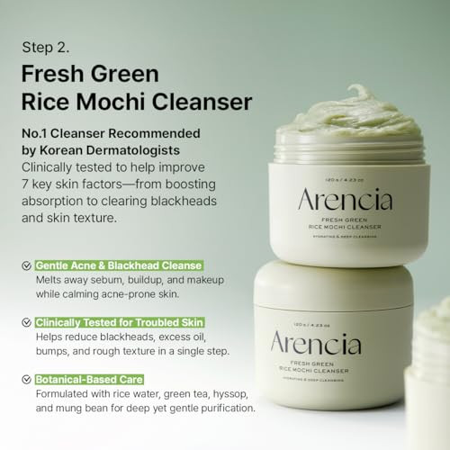Arencia Rice Mochi Double Cleansing Duo For Clear Acne-Prone Skin