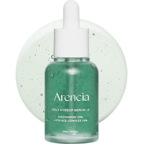 Arencia Hyssop Glow Serum 10% Niacinamide 12% Vitamin ACE - Hydrating Moisturizing Anti-Aging Serum For Korean Skin