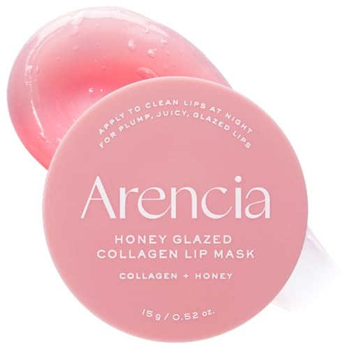 Arencia Honey Glazed Collagen Lip Mask Overnight Lip Treatment With Collagen And Honey 0.52 Oz