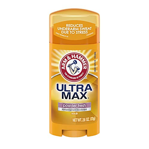 Arm & Hammer Ultramax Anti-Perspirant Deodorant Solid Powder Fresh 2.6 Ounce (Pack Of 12)