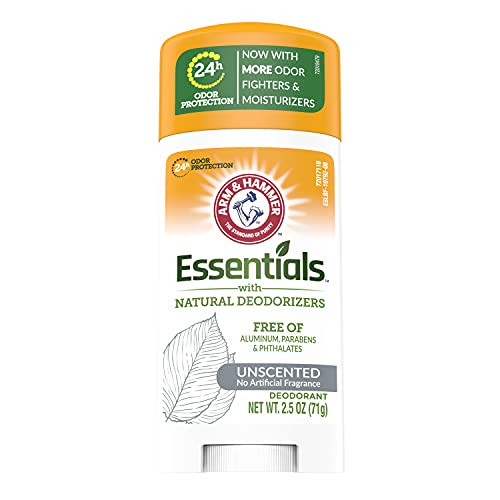 Arm & Hammer Essentials Deodorant With Natural Deodorizers Unscented - Buy Packs And Save (Pack Of 2)
