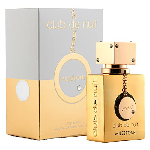Armaf Club De Nuit Milestone Aquatic Fruity Woody Musky Eau De Parfum Spray Long-Lasting Fragrance For Unisex 1 Ounce / 30 Ml