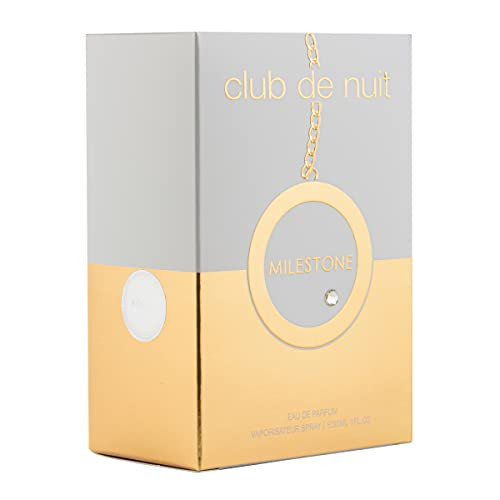 Armaf Club De Nuit Milestone Aquatic Fruity Woody Musky Eau De Parfum Spray Long-Lasting Fragrance For Unisex 1 Ounce / 30 Ml
